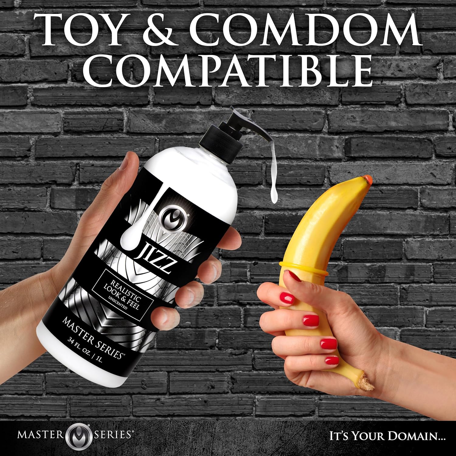 Master Series Creamy White Body Glide | WaterBased Lubricant with Realistic Texture & Unscented Formula | LongLasting Slickness | NonStaining & Easy to Clean | 34 oz | Visual Fantasy