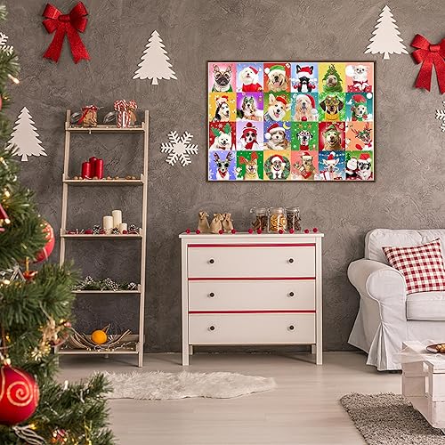Miniatura 7 de Calendario de Adviento 2023 Rompecabezas de Navidad  Perros de Navidad, regalos de Navidad, 24 piezas  Rompecabezas de 1008 piezas