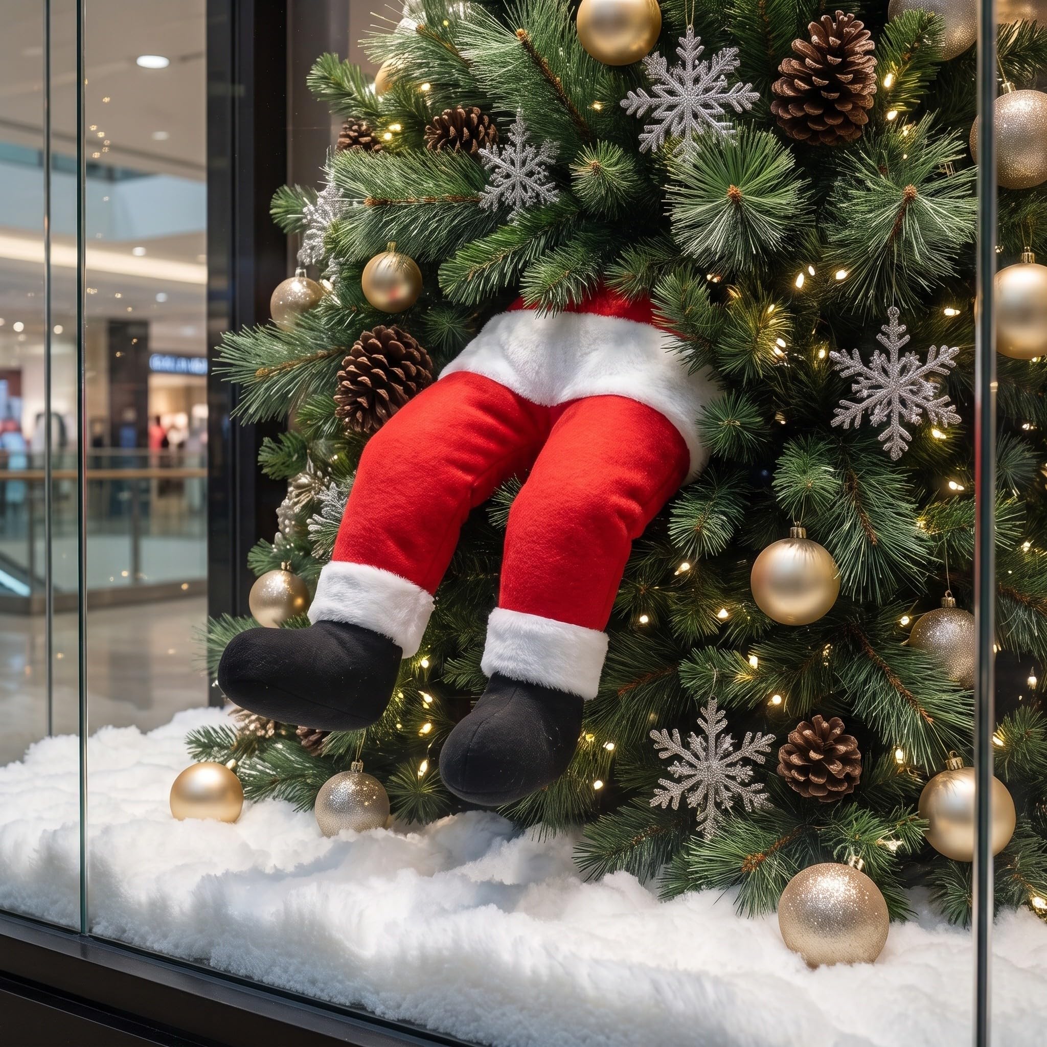 BESTOYARD Ornamento Gambe Babbo Natale Rosse per Albero di Natale, Foto