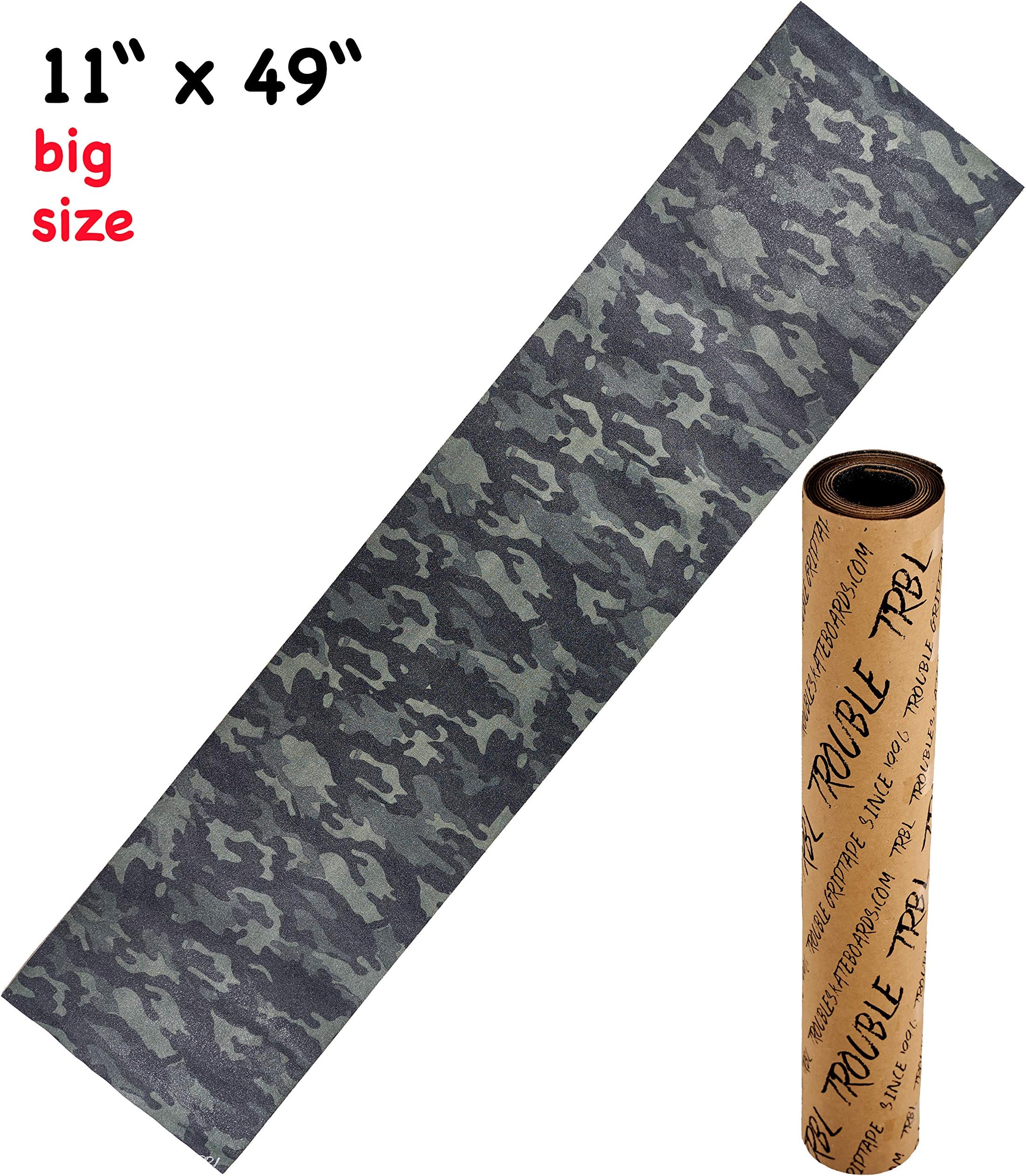 Trouble 11" x 49" Longboard Grip Tape Skateboard Griptape Sheet Bubble Free Camo Camouflage (L10)
