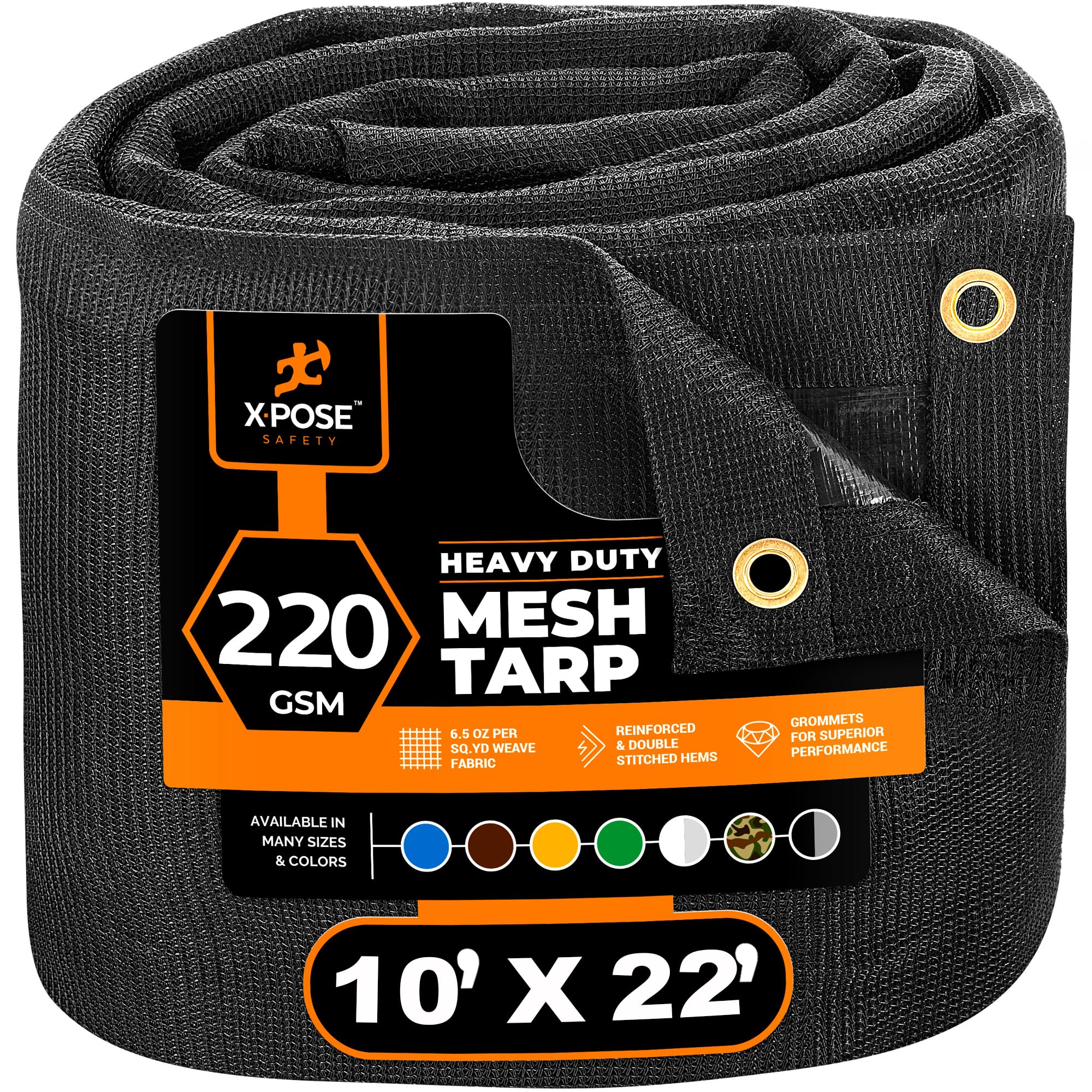 Xpose Safety Heavy Duty Mesh Tarp 10' x 22' – Multipurpose