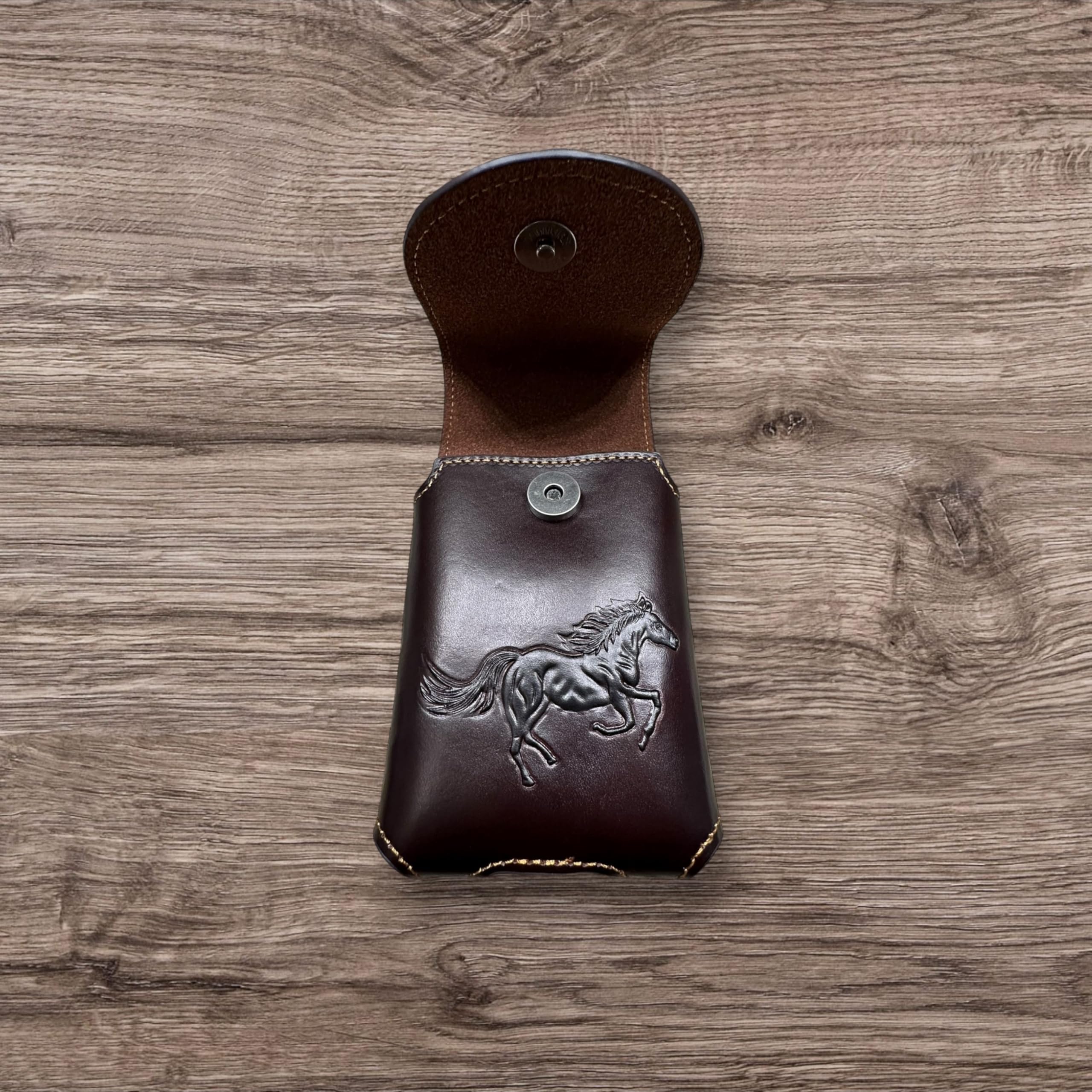 Western riding concho cowboy belt phone holder case Amazon.com: Western Stakes Western Leather Phone Holster  main image 3