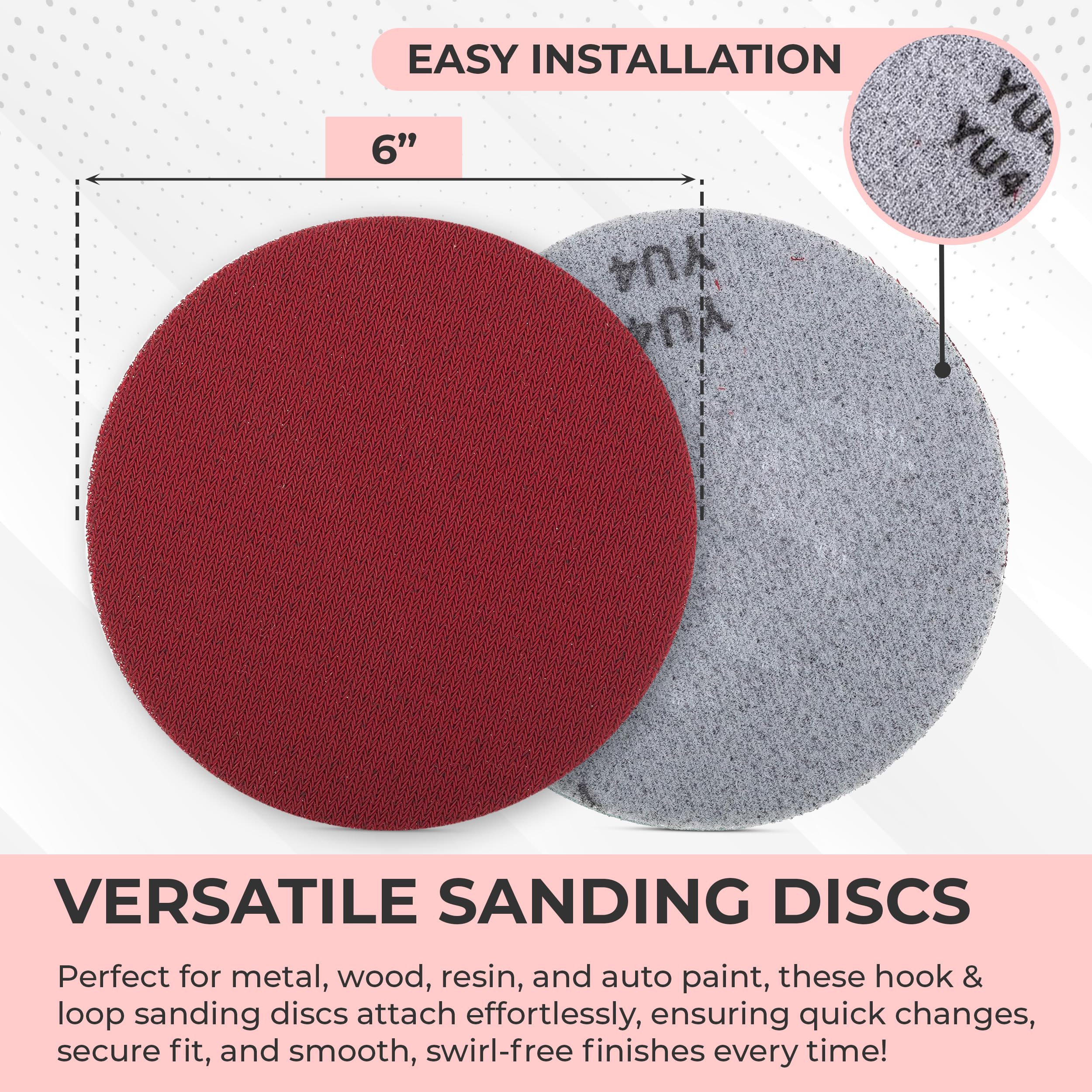 Amazon.com: Sunmight Sunfoam Grip No Hole 6 Inch Sanding