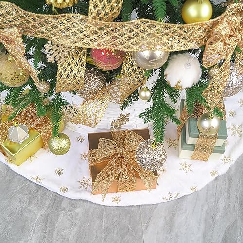 Miniatura 7 de HUIHUANG Cinta dorada con alambre de 2-12 pulgadas, cinta de borde de alambre de diamante con purpurina, cinta dorada de Navidad para árbol de