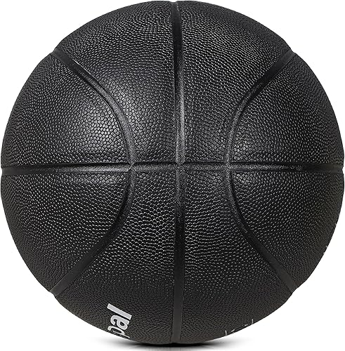 Miniatura 3 de Dakapal Baloncesto de entrenamiento con peso, pelota de baloncesto de cuero (2.2/3/3.3 libras de peso y talla 7) para entrenamiento y pases de Negro