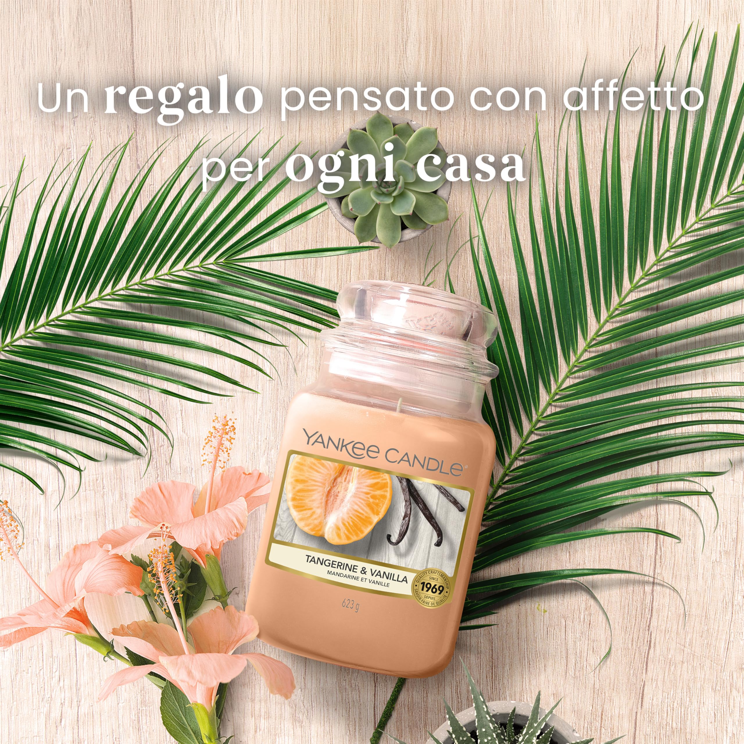 Yankee Candle Candela Profumata | Barattolo Grande Tangerine & Vanilla | Candele a Lunga Durata: fino a 150 Ore | Regali Perfetti per Donne