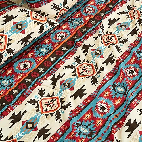 Vista 59 de Chezmoi Collection Juego de sábanas de 4 piezas tamaño King, color blanco, gris, negro, oso pardo, lobos, alces, pino, montaña, estampado, Estampado