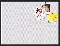 Vista 130 de PinPix Tablero de anuncios de corcho de 20 x 14 pulgadas. Este tablero decorativo enmarcado viene con diseño de círculos B W y un marco negro