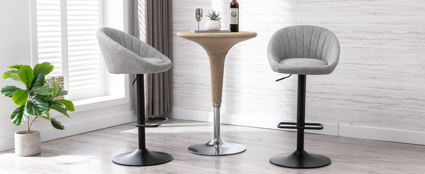 Ya-Home Tabouret de Bar Lot de 2 Tabourets de Bar Réglable, Chaises Hautes de Bar avec Pieds en Métal pour Comptoir, Cuir PU, - Maison