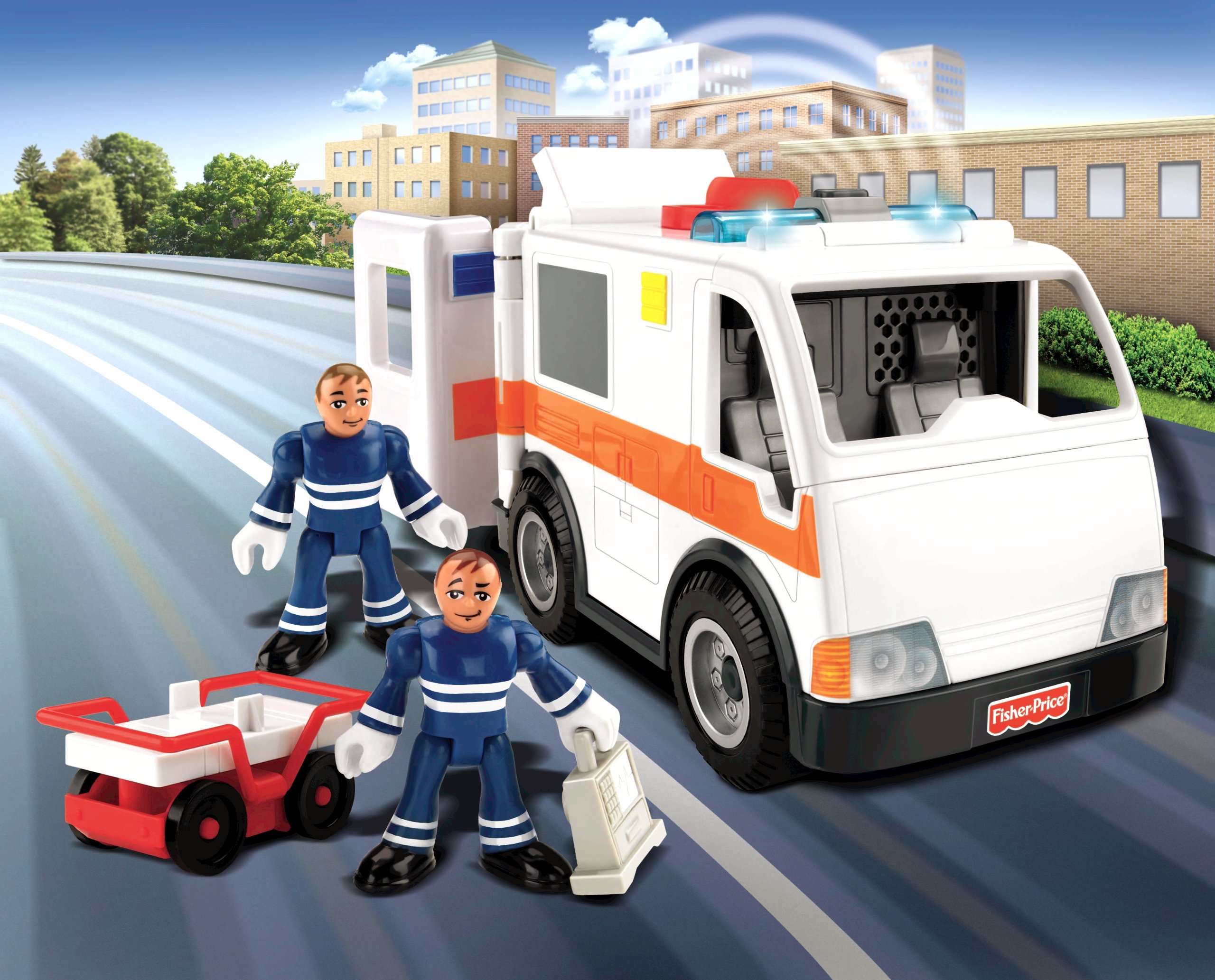 Fisher-Price Imaginext - Ambulancia de Rescate (Mattel W8524)
