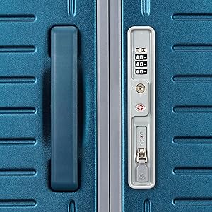 Framelock Max 21 Carry-On Hardshell Zipperless Luggage - Highly Secure Integrated Eazylock Mechanism - RightHeight Adjustable Handle System - 360 Spinner Wheels - Airline Approved - Emerald Teal