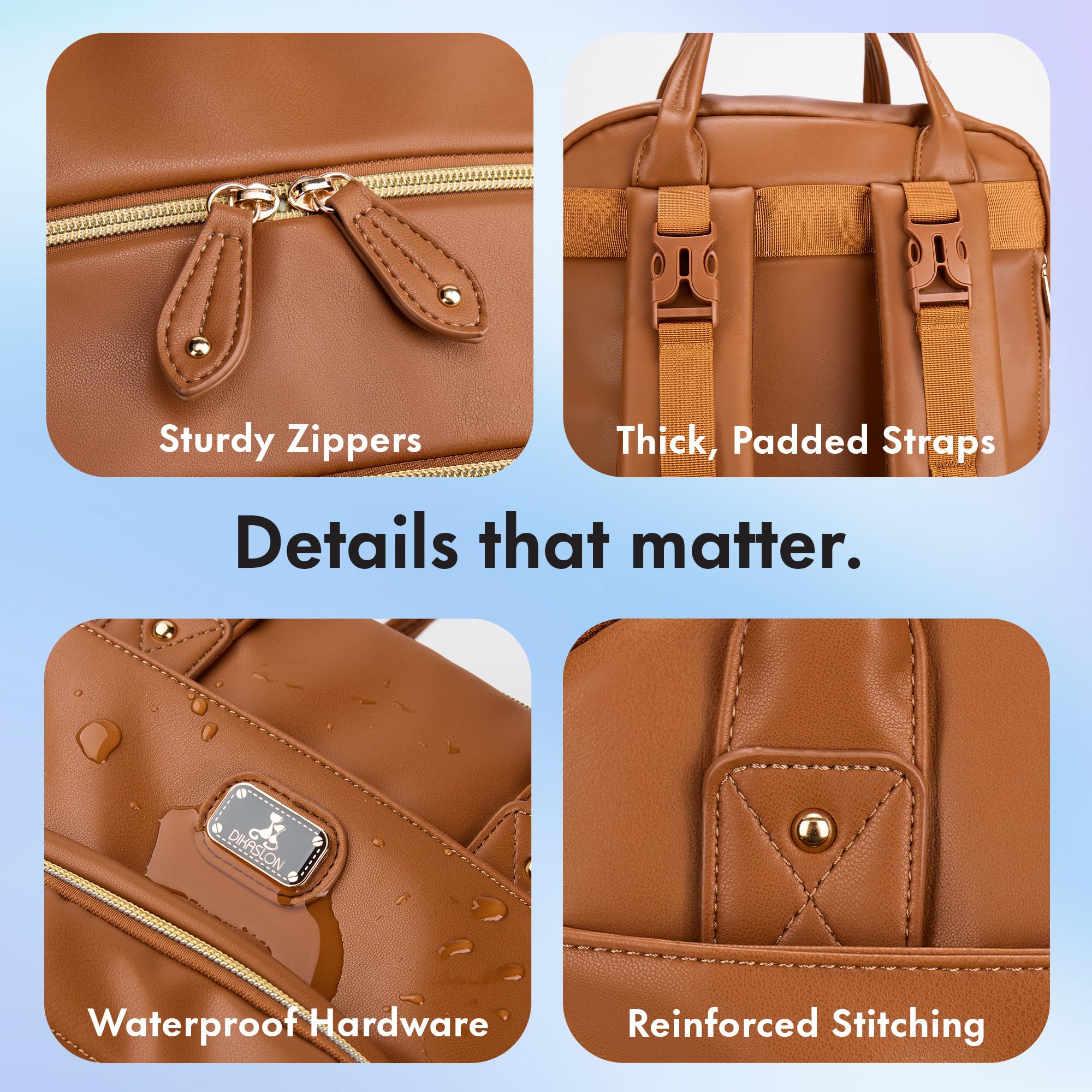 Dikaslon Borsa Zaini fasciatoio, Zainetto fasciatoio grande multifunzione Borsa bebè