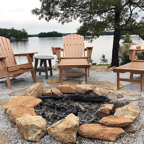 Miniatura 2 de FUNBERRY Silla Adirondack con respaldo ajustable, sillas Adirondack plegables,Sillas Adirondack de plástico con otomana,Silla Adirondack resistente