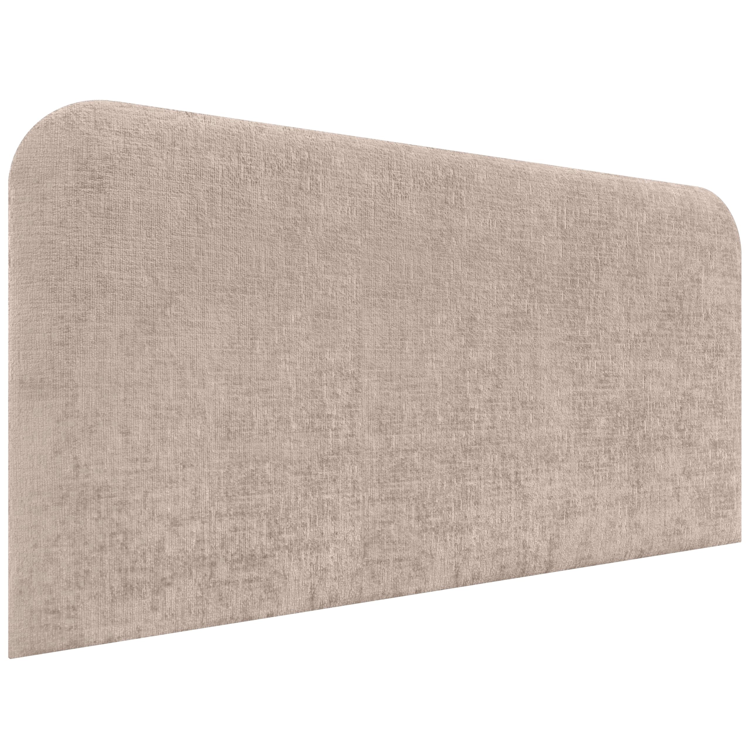 DHOME Cabecero Tapizado Liso Curvo Lana Ecológica Premium 70cm Altura para Pared Acústicos Cabeceros Absorbentes Cabezal Cama Dormitorio (Beige, 135cm)