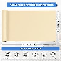 Vista 321 de KING MOUNTAIN Parche de reparación de lona de 9 x 11 pulgadas, 2 piezas, parche de tela impermeable autoadhesivo para sofás, tiendas de campaña