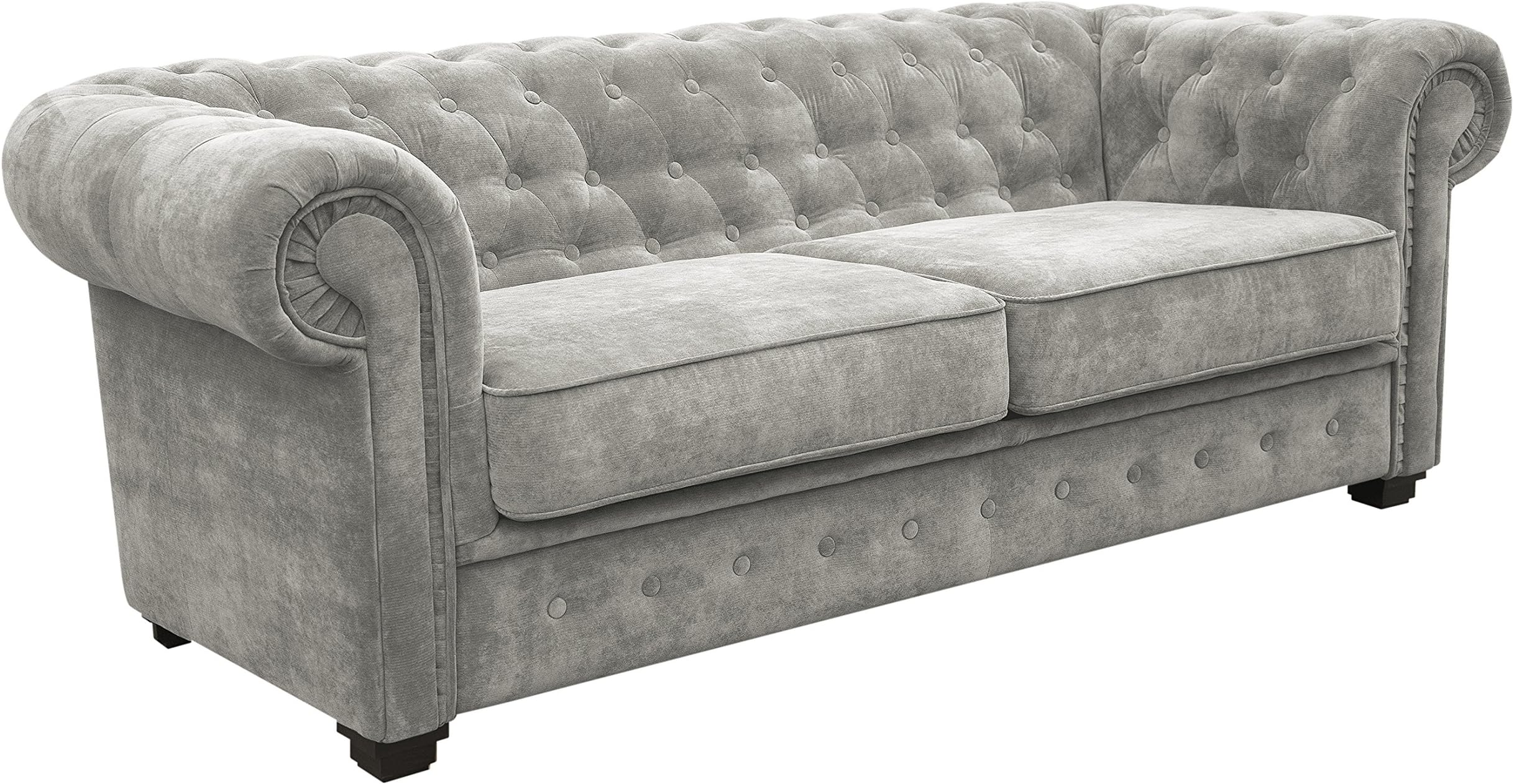 Meble Roberto Imperial 3 Seater Sofa Light Grey, Fabric, 224x90x68 cm