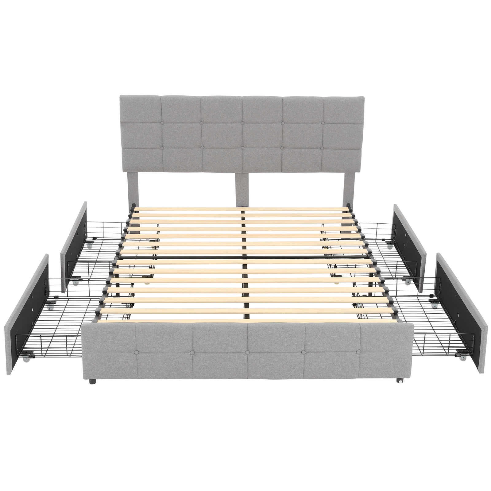 Buy Tiptiper Queen Size Platform Bed Frame, Storage Bed with 4 Drawers