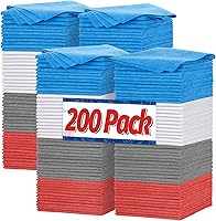 Vista 24 de FIXSMITH Paño de Limpieza de Microfibra - Paquete de 48, Toallas de Limpieza Multifuncionales, Tamaño: 12 x 16 pulgadas, Trapos de Limpieza