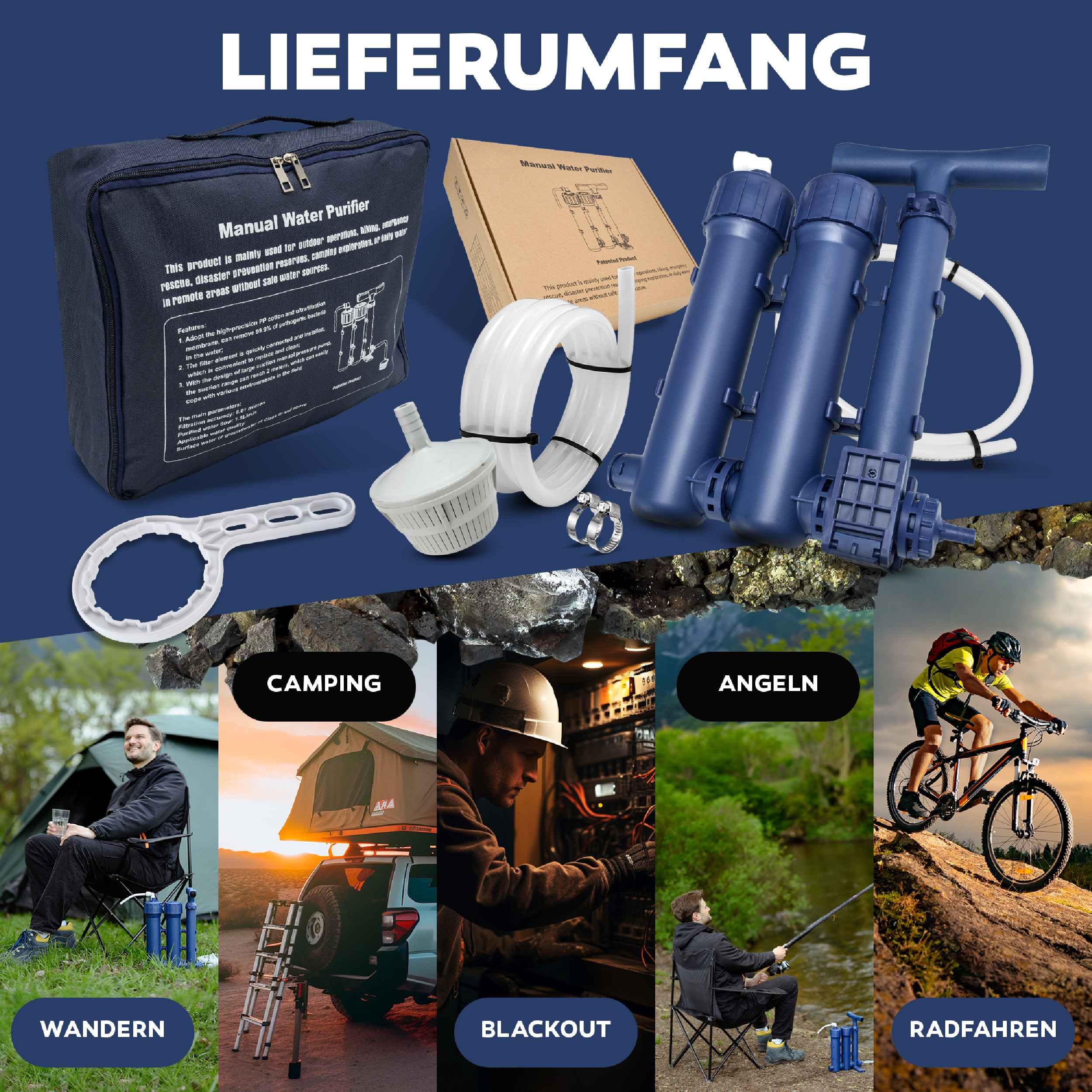 Aora Hydrosolve Filtr do Wody Outdoorowej - Pompa i Technologia Ultrafiltracji - Survival, Kemping, Wyposażenie Awaryjne - Uzdatnianie Wody Pitnej na Zewnątrz