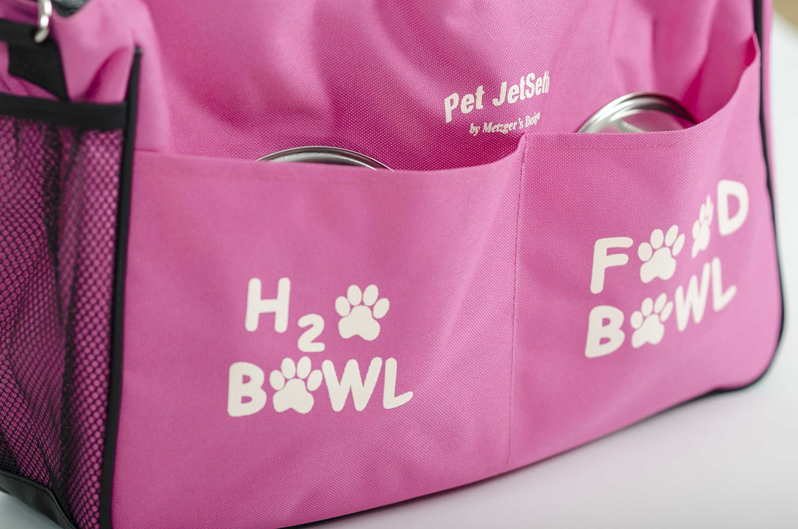 The Pet Jetsetter Doggy Treats Diaper Bag - Pink with Black Trim