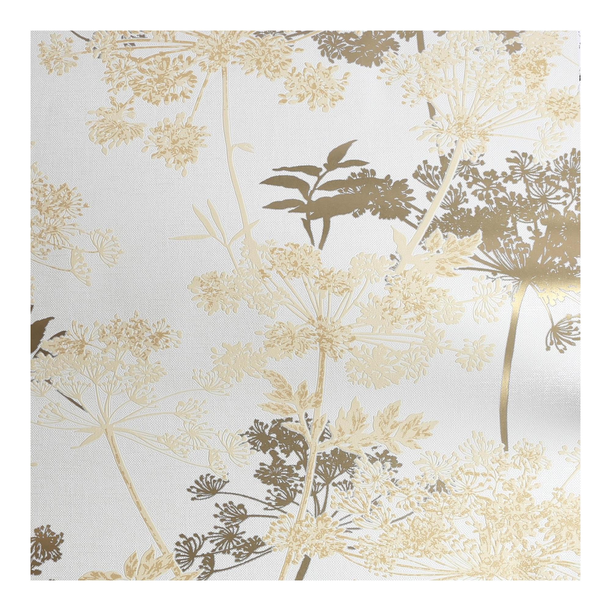 Superfresco Meadow Cream Wallpaper - Seed Head Design - Metallic Shadows - Textured - Paste-the-Wall