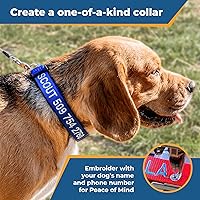 Vista 3 de GoTags Personalized Dog Collar, Custom Embroidered Pet ID Dog Collar with Pet Name and Phone Number, Adjustable with Quick Release Snap Buckle