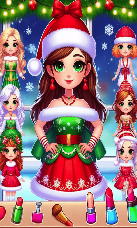 christmas dress up games Christmas Dress Up Games For Girls - Xmas Girl Makeup & Makeover Salon  Girls Game