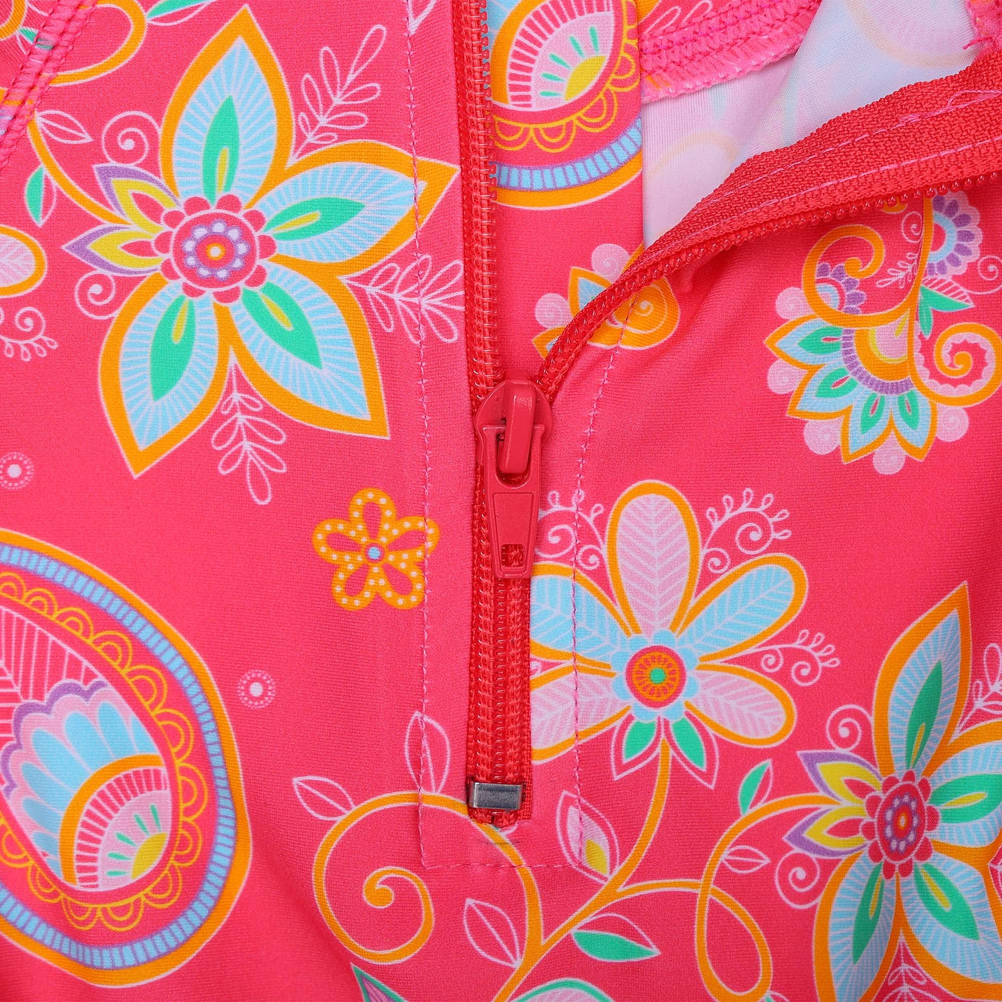 XFGIRLS Maillot de Bain Slip Une pièce à Manches Longues Anti-UV pour Fille de 0 Mois à 6 Ans