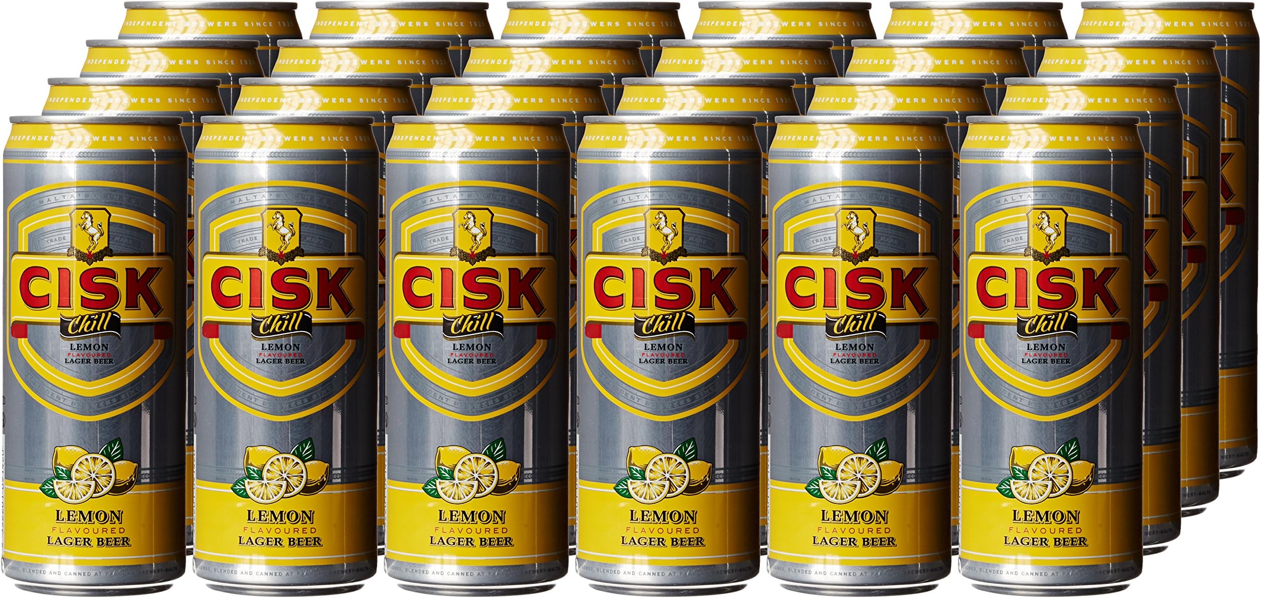 CISK Chill Lemon Sleek Beer Cans, 24 x 330 ml