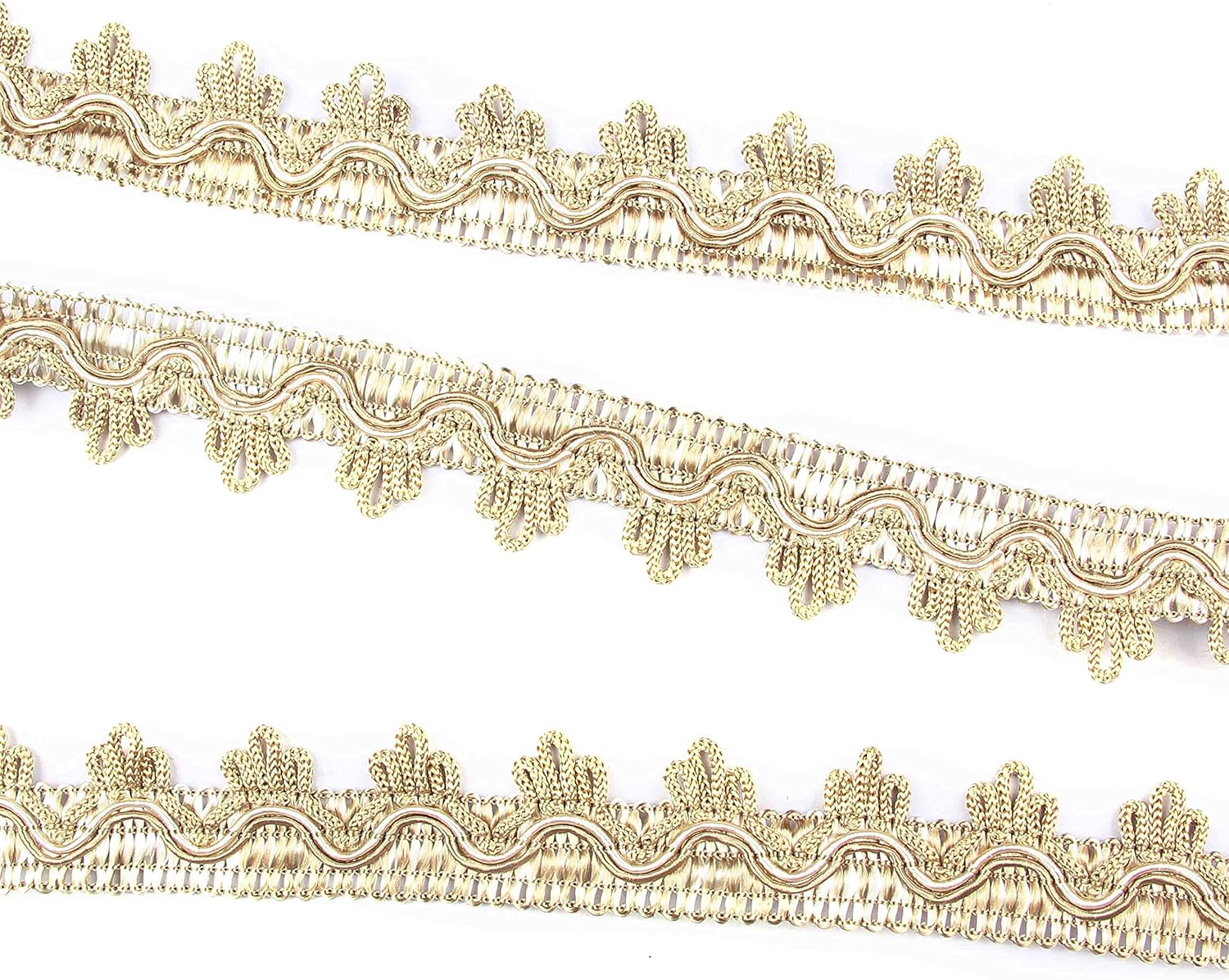 BEL AVENIR Braid Trim 3cm 12Yards Delicia French Gimp Basic Sewing Polyester DIY Crafts Costume Home Decoration（Dark Beige） : Arts, Crafts & Sewing