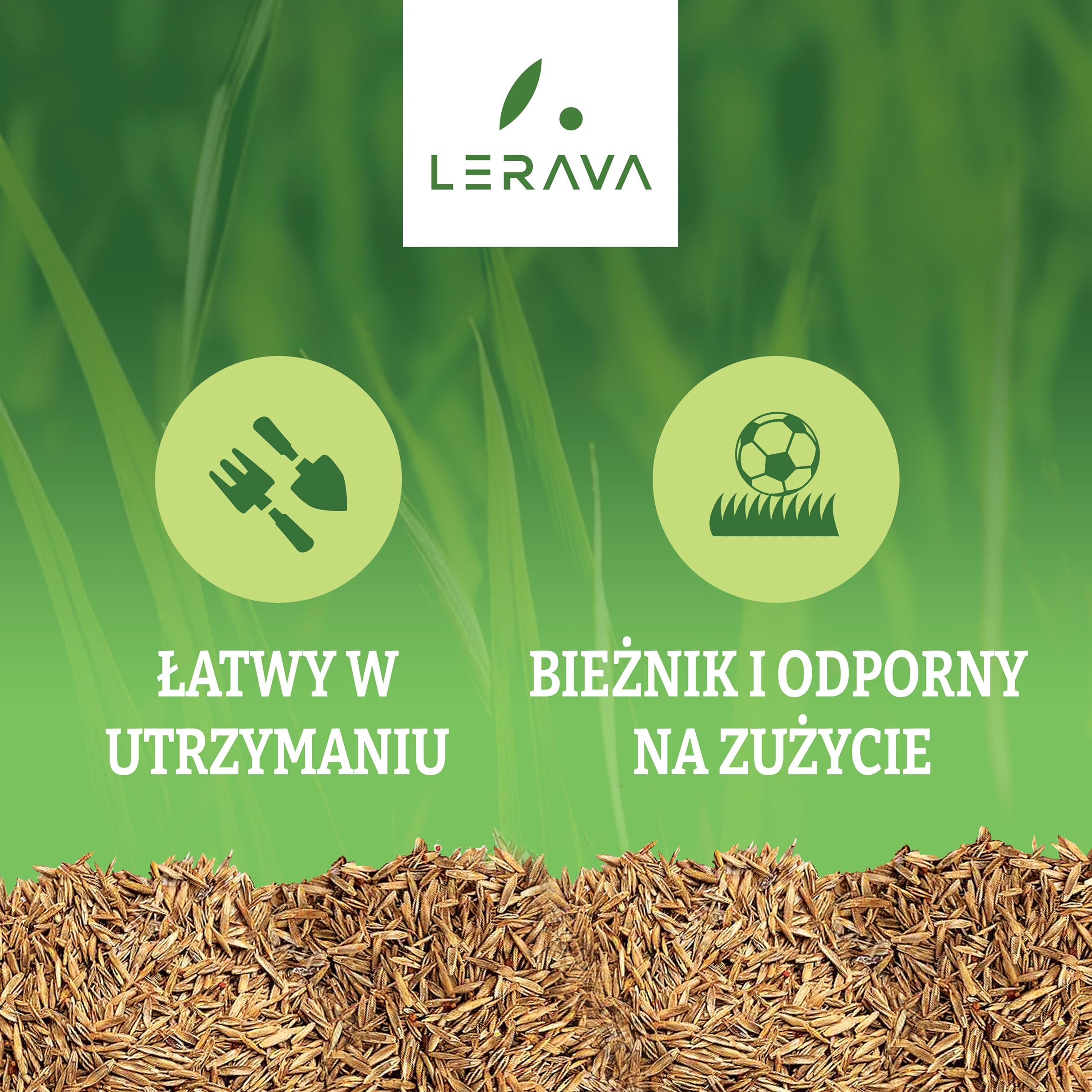 LERAVA Champion Nasiona Trawy odporne na suszę 30m² - trawnik o niskim zapotrzebowaniu na wodę - wytrzymały na deptanie - odpowiedni do wszystkich rodzajów gleby