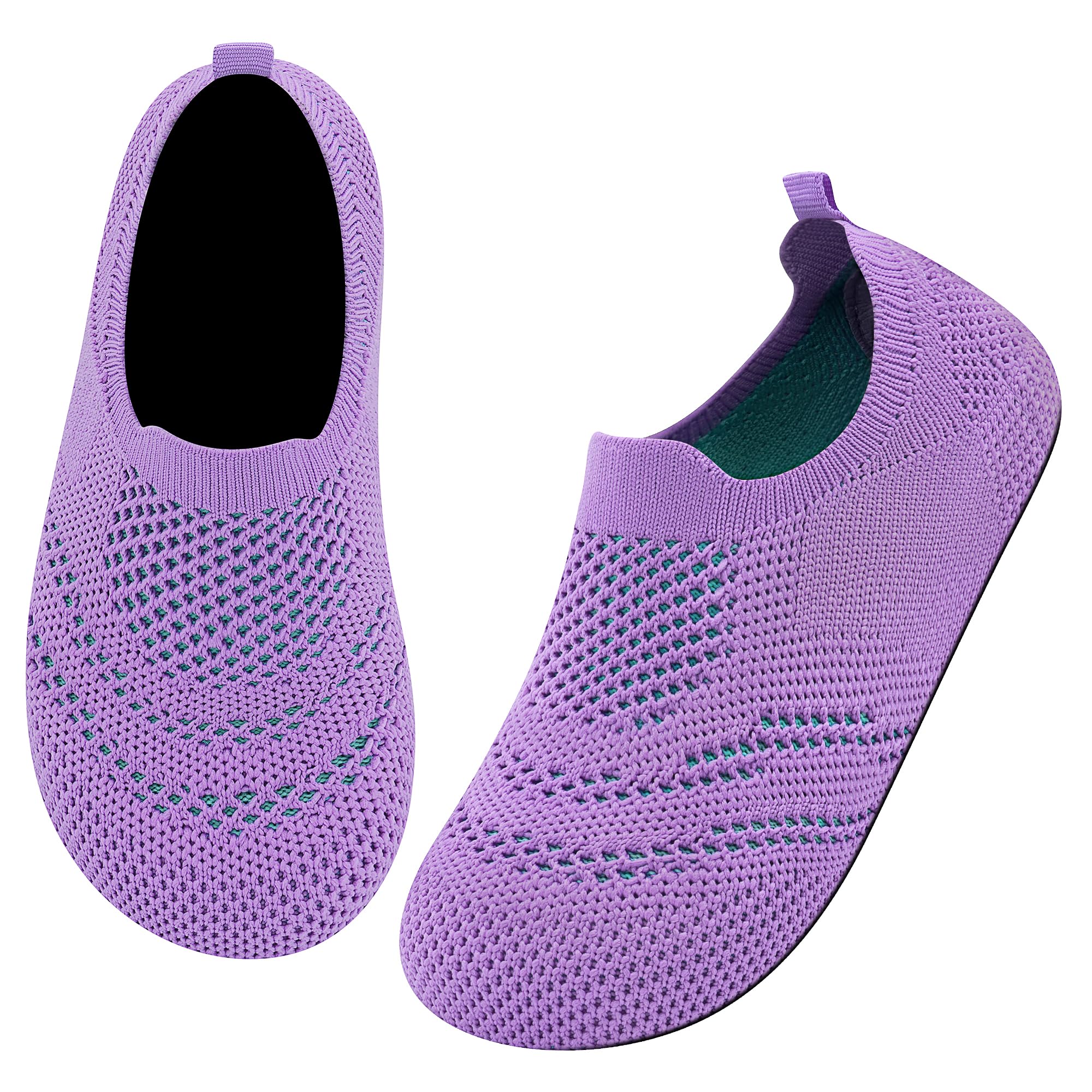 Kyopp Hausschuhe Kinder Jungen Mädchen Turnschläppchen Leichte Pantoffeln | Rutschfest Barfussschuhe, Atmungsaktiv Schläppchen, Kindergartenschuhe, Barfuß Hausschuhe Kinder, Weich Unisex Slippers