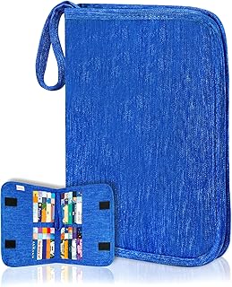 Card Binder for Yoto Player Cards, 20 Pockets for up to 60 Cards, Portable Trading Card Album Folders, Compatible with Yugioh, MTG and other TCG, Blue