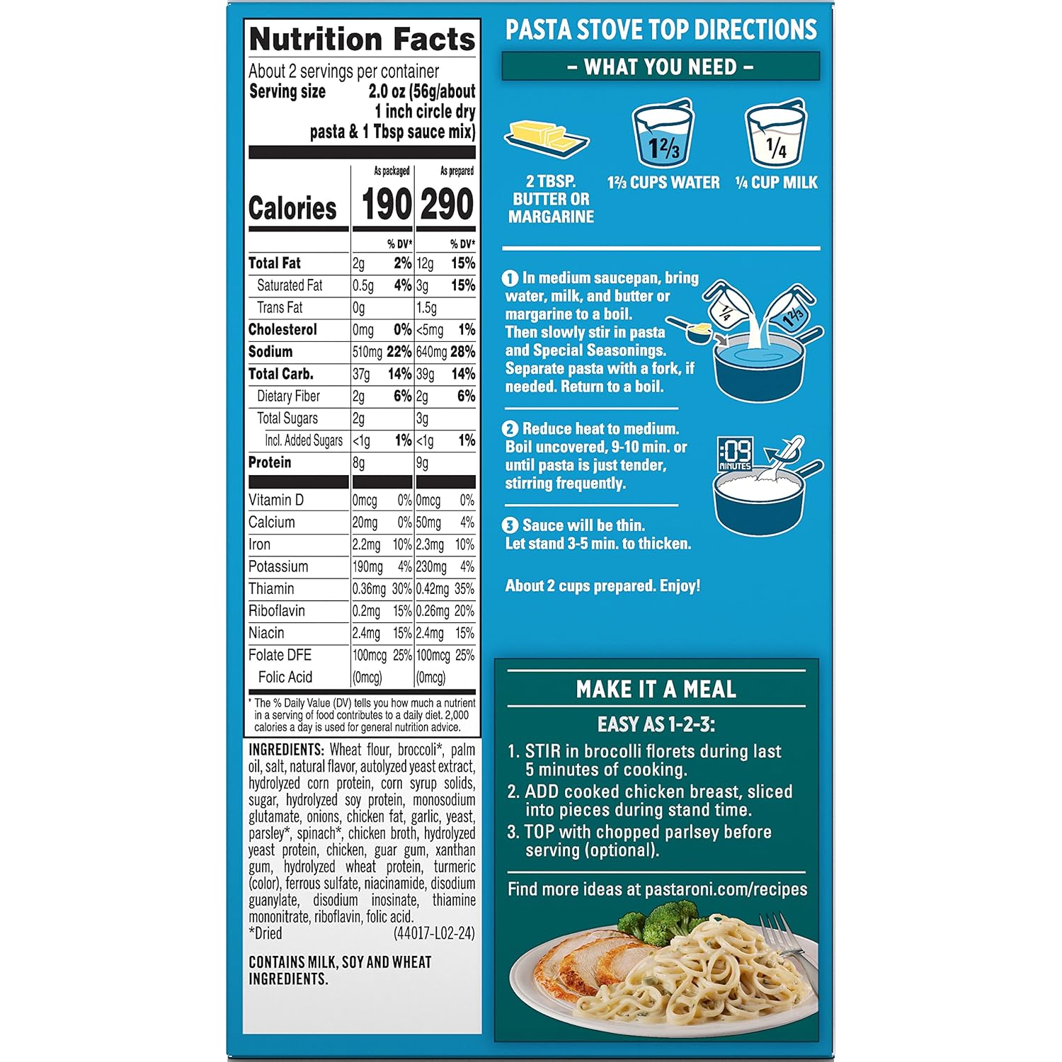 Pasta Roni Chicken & Broccoli Flavor, 4.7 oz