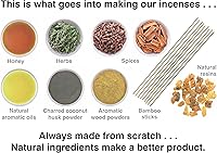 Vista 2 de Varillas de incienso naturales de 3.53 oz con poco humo, varillas de incienso tradicionales hechas de cero