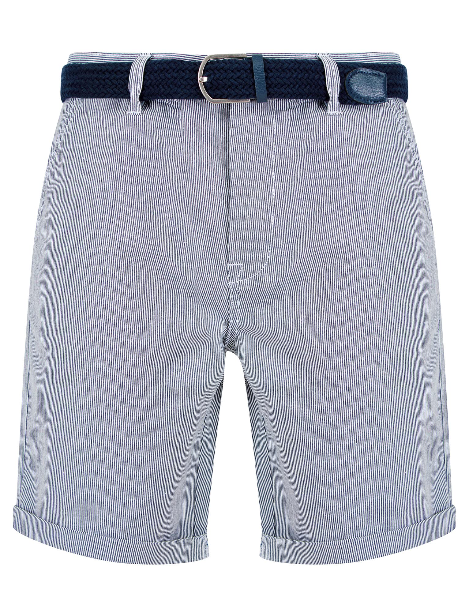 Tokyo Laundry Men's Cotton Summer Chino Shorts with Woven Belt