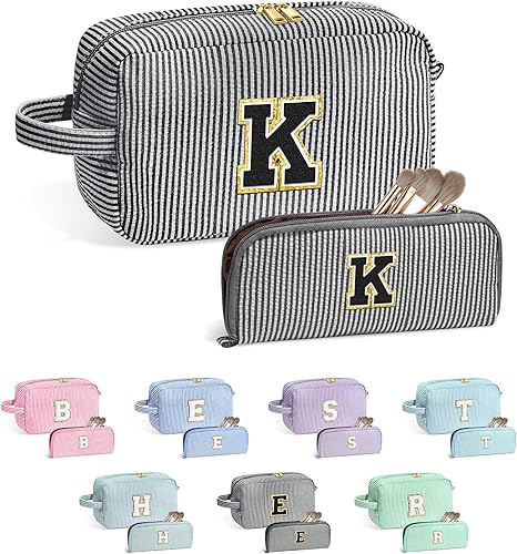 Miniatura 62 de YOOLIFE Regalos para niñas adolescentes – Bolsa de maquillaje con inicial personalizada, regalos de cumpleaños para mujeres, hermana, amiga, hija