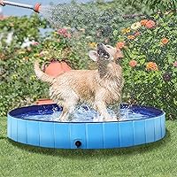 Vista 3 de YAHEETECH Plástico Plegable Duro, Gran bañera para perros, piscina colapsable, para Perros, Bañera para Mascotas, Perros, Gatos