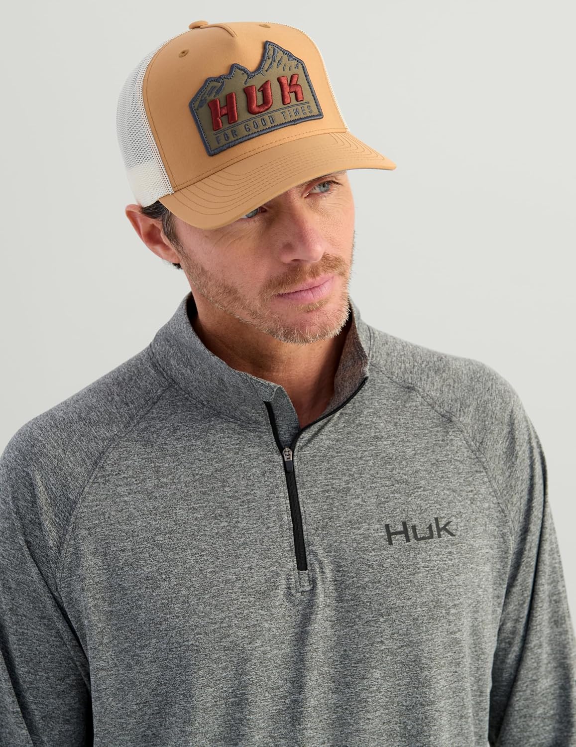 HUK mens Airweight 1/4 Zip, Lightweight Performance Long Sleeve Pullover With Upf Sun Protection - Image 3
