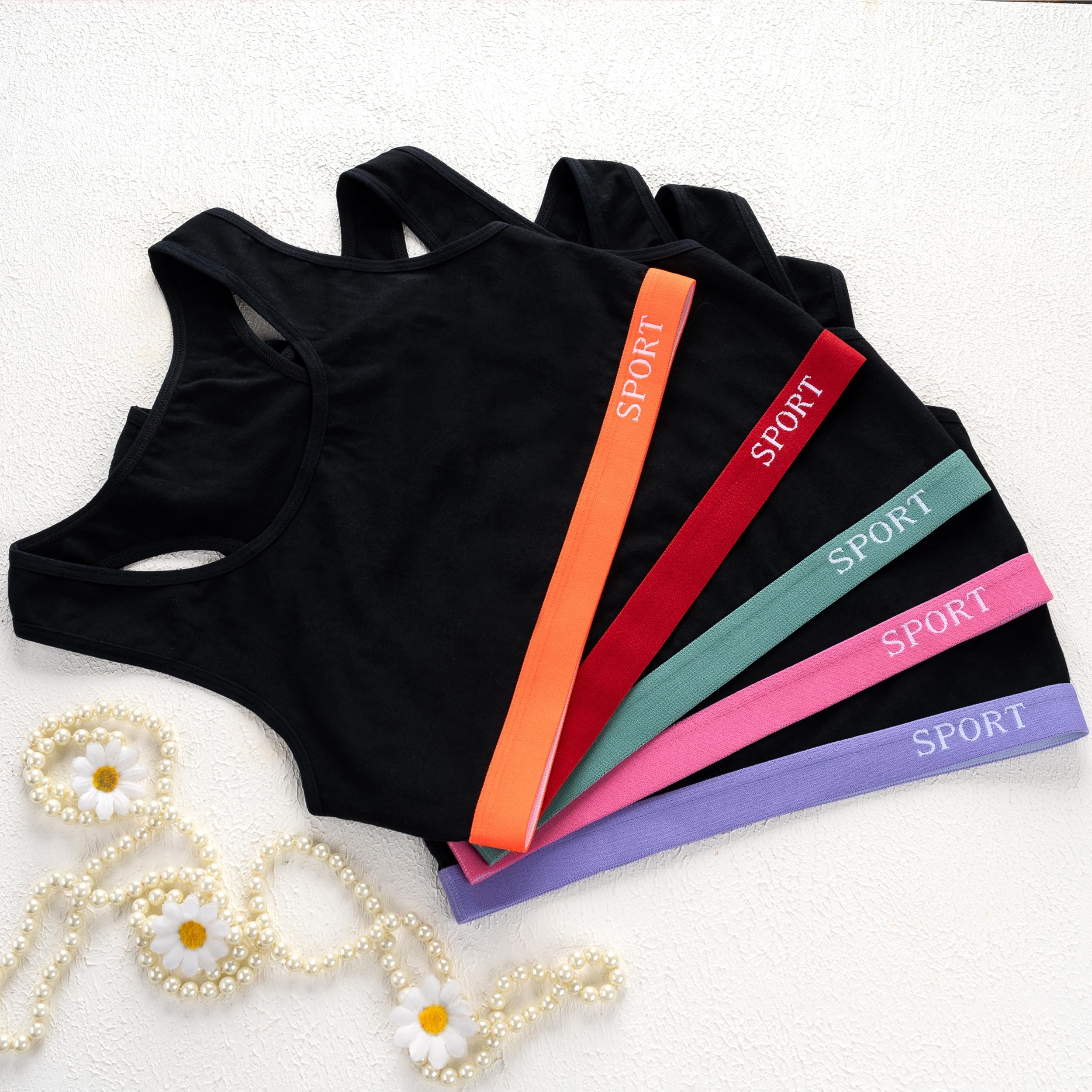 LOREZA Sujetador Bustier para Niñas Ropa Interior Camiseta de Tirantes Algodón 8 a 15 años