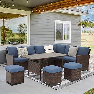 10 Corner Garden Gazebo Ideas to Use Space Smartly 50 Wisteria Lane Outdoor Patio Furniture Set, 7 Piece Outdoor Dining Sectio...