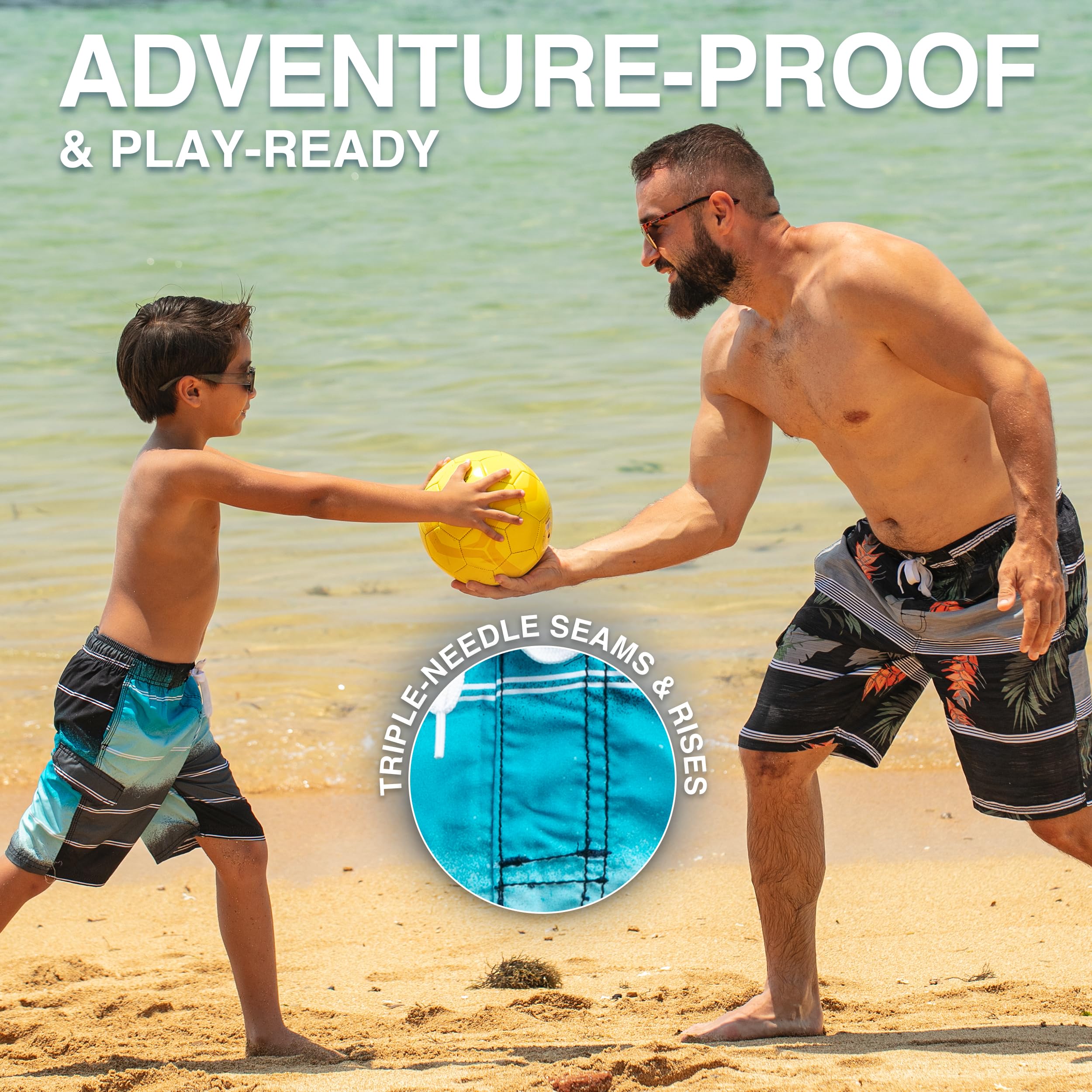 Kanu Surf Boys' Barracuda Quick Dry UPF 50+ Beach Swim Trunk