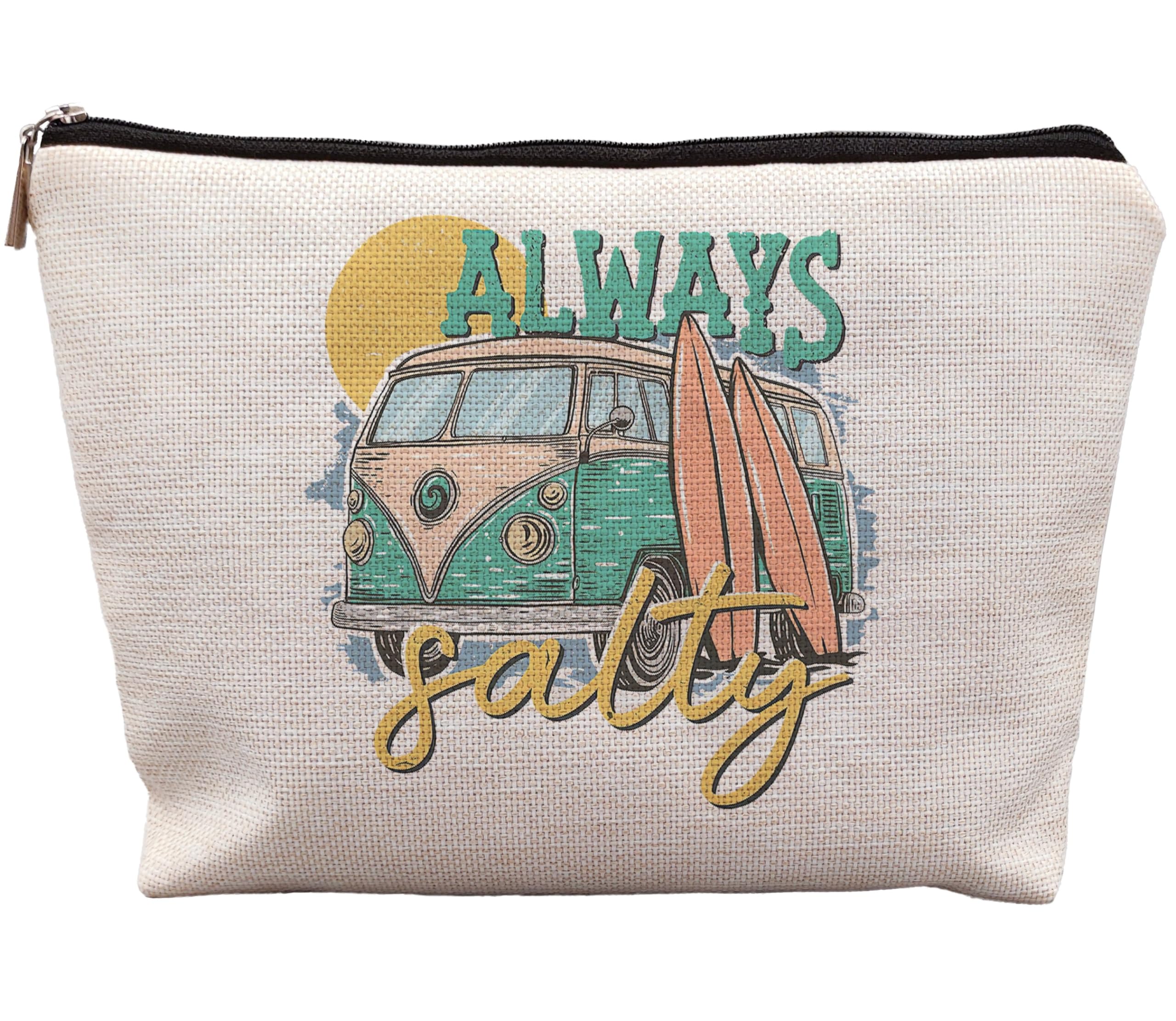 uinwk Retro Hippie Beach Makeup Bag - Summer Gifts for Women, Cosmetic Bag for Purse