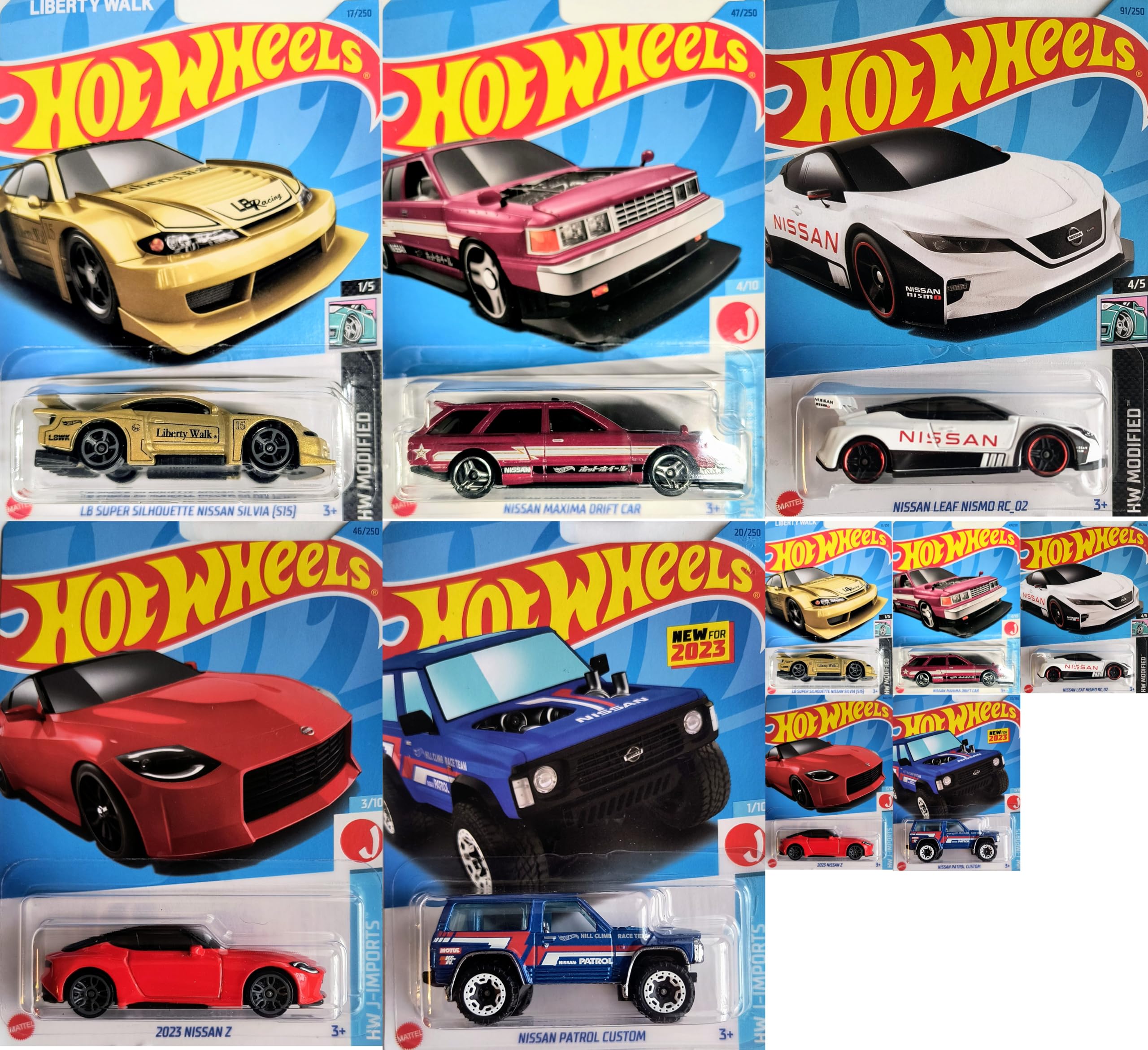Hot Wheels CARS&Donuts 5台セット Hot Wheels Nissan 5 Car Set Bundle Version 2 : Amazon.ca