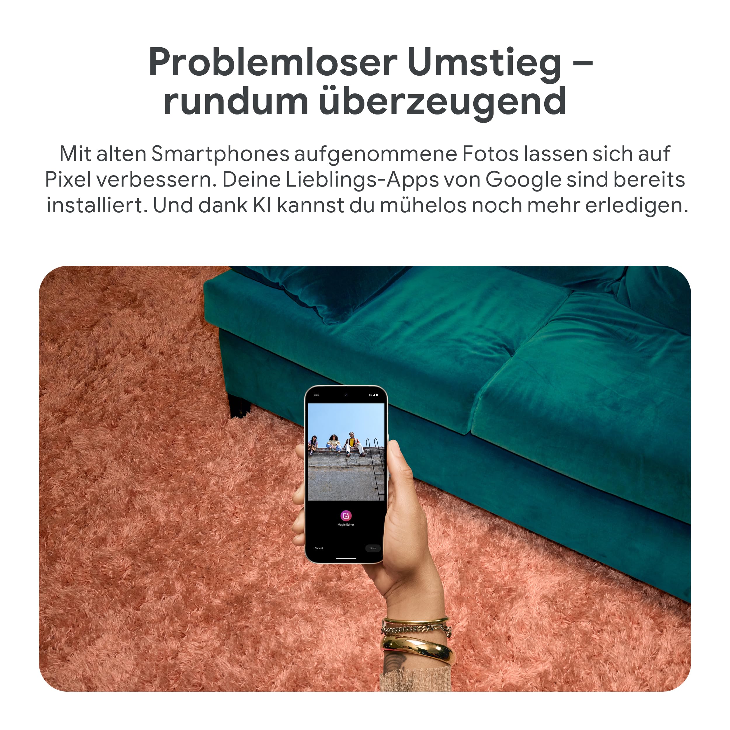 Google Pixel 9, 128GB, Obsidian (Generalüberholt)