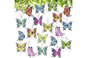 10 Pcs Butterfly Diamond Painting Keychains Kit