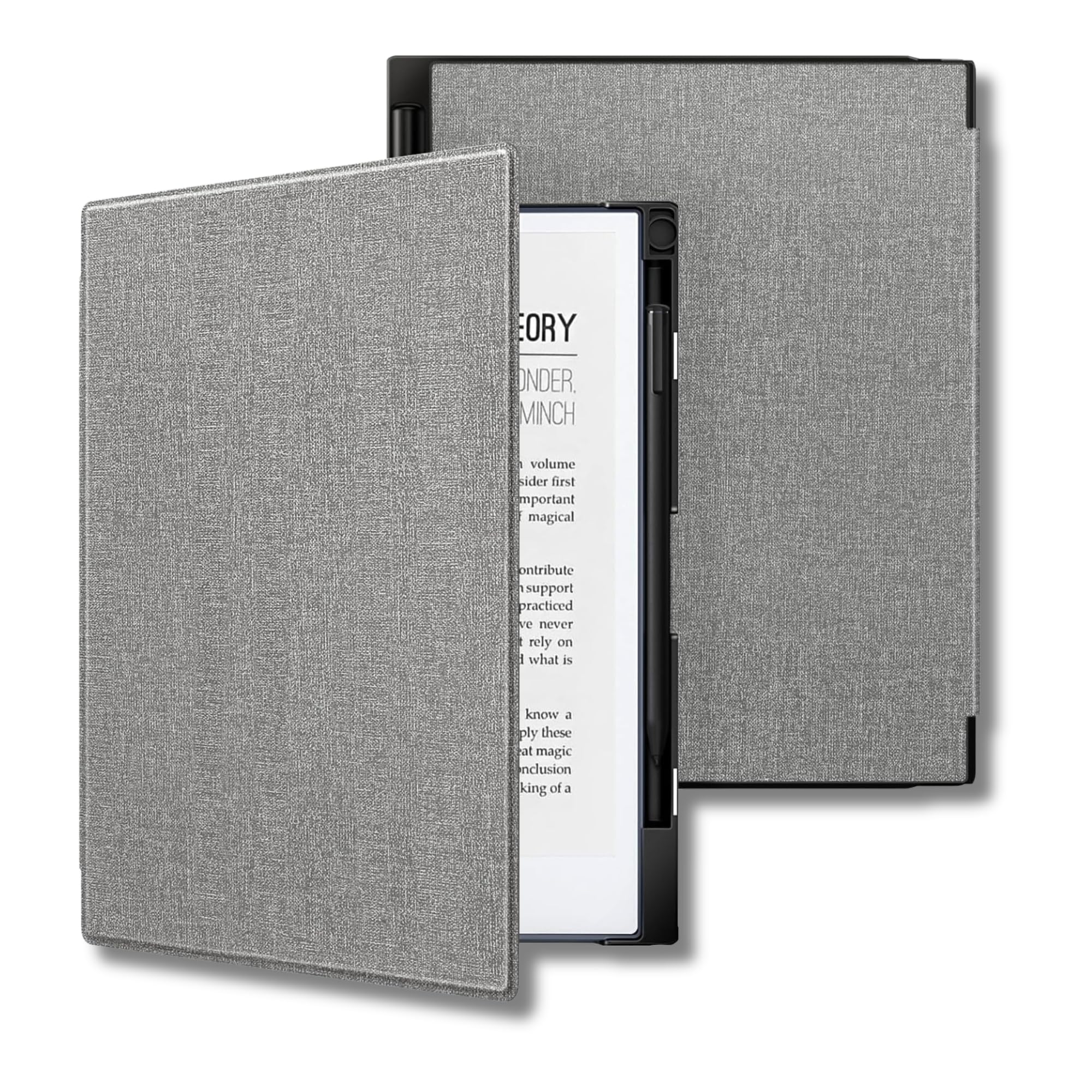 RUMBALTON Ultra Slim Case with Built-in Pen Holder for Remarkable 2, Lightweight & Hard Back Shell Protective Book Folio Cover, Free Wallpapers & Installation Steps -Tablet Not Included (Fabric Grey) (B0D1DJNJKF) Amazon Price History, Amazon Price Tracker