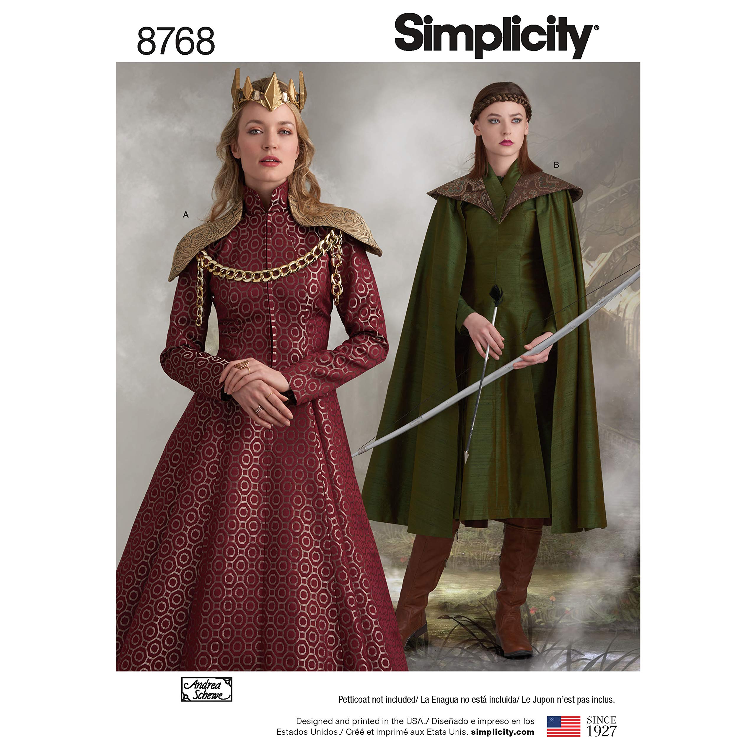 Simplicity 8768 Patron de couture pour robe de cosplay fantaisie Tailles 14-22