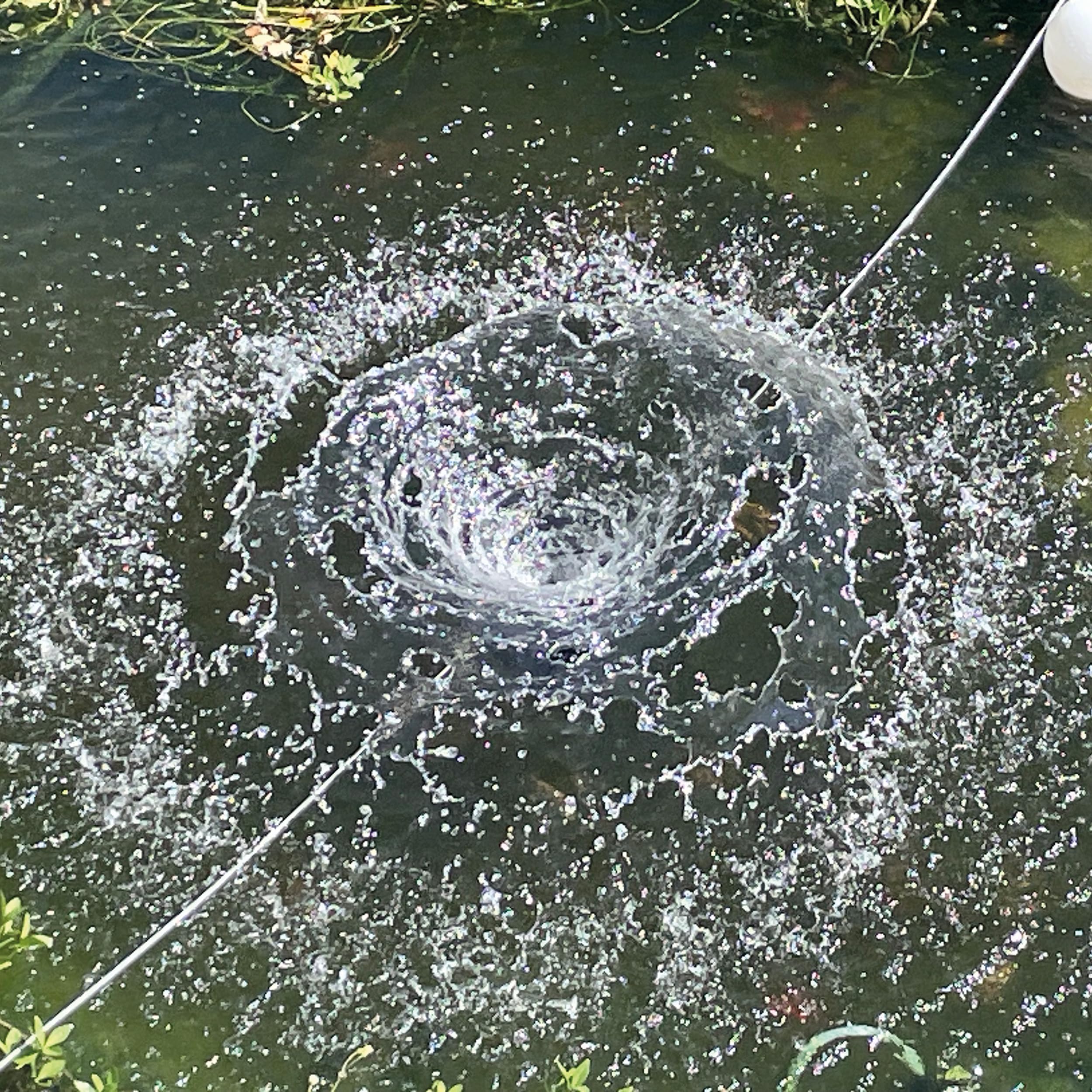Esotec Schwimmender Solar-Fisch-Teichbelüfter Jet Flow 100/10000, Fernbedienung, Outdoor Teichpumpe mit 2x50Wp Solarmodule, 10000l/h Wasserumwälzung, 2x10m Fixierseile 101895