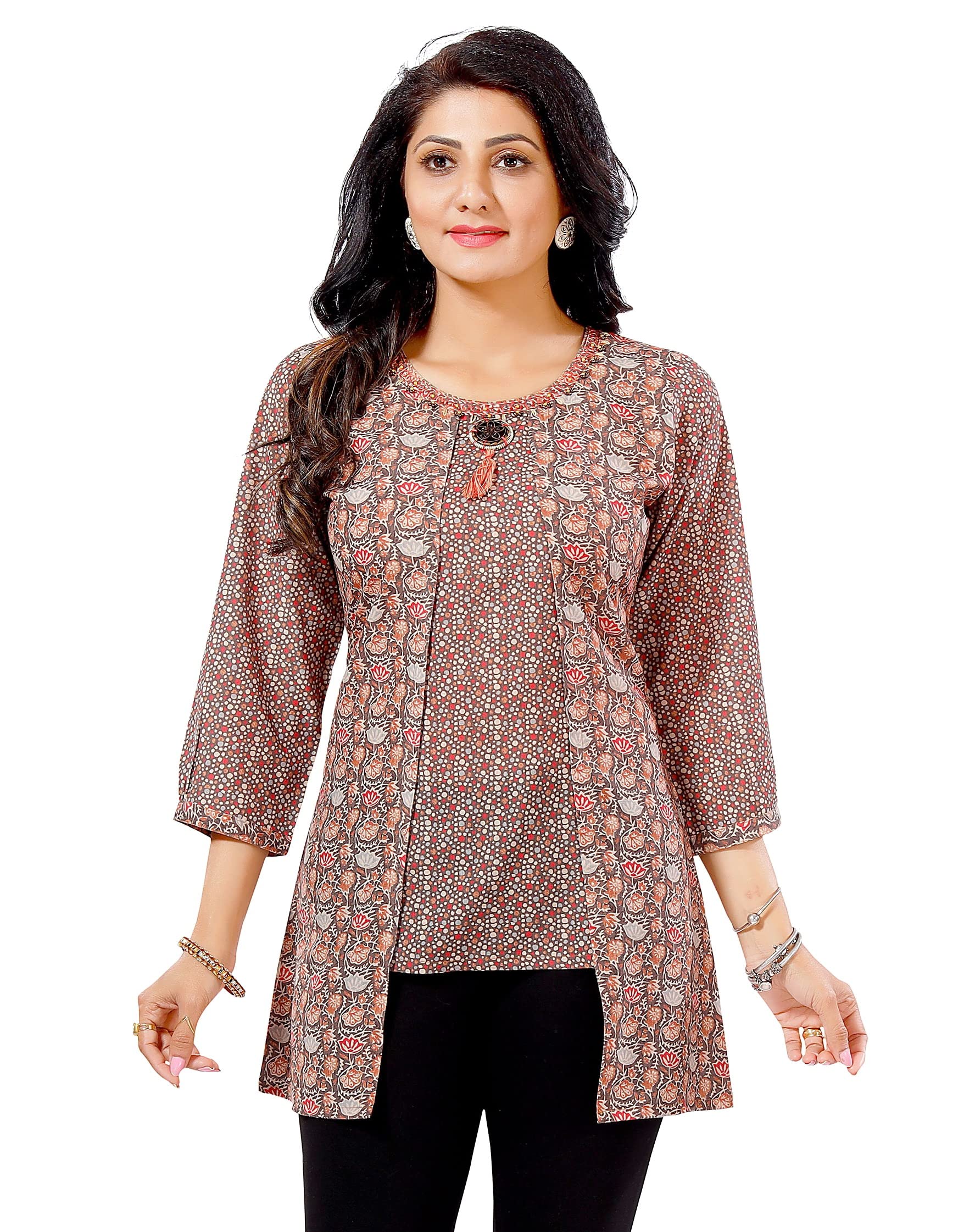 meher Impex Women's Cotton Jacket Style Tunic Top-picture-36